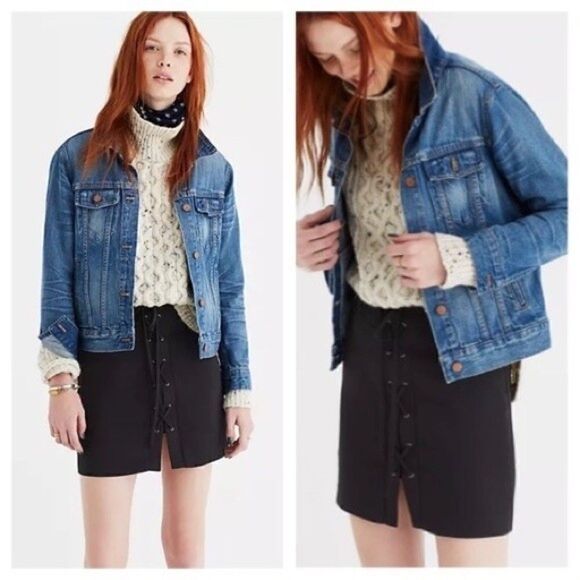 2 for $30 MADEWELL Lace-Up Mini Skirt - Picture 1 of 10
